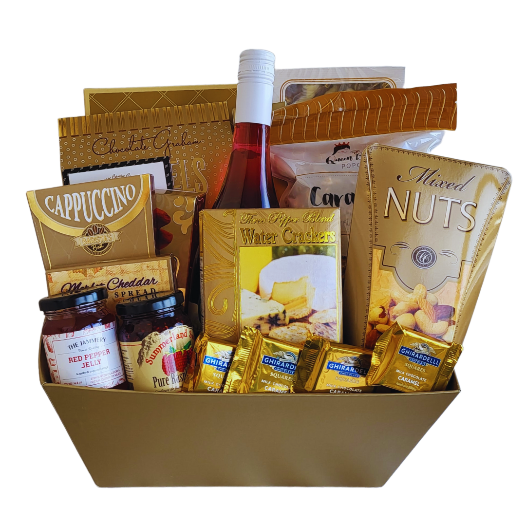 Basket of Gold Gift Basket Kelowna Baskets
